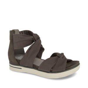 Eileen Fisher Zanya Mesh Knot Sneaker Style Sandals Graphite 6 NWOB